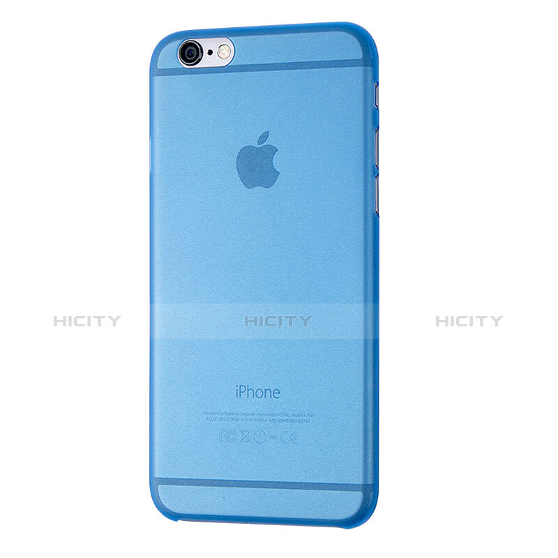 Apple iPhone 6 Plus用極薄ケース クリア透明 プラスチック アップル ネイビー