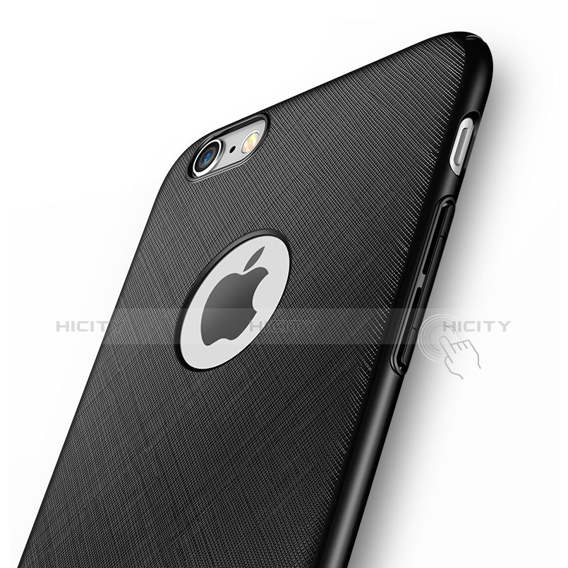 Apple iPhone 6 Plus用極薄ケース クリア プラスチック アップル ブラック