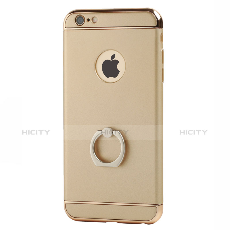 Apple iPhone 6 Plus用ケース 高級感 手触り良い アルミメタル 製の金属製 アンド指輪 アップル ゴールド
