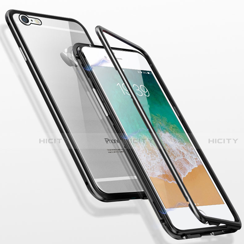 Apple iPhone 6 Plus用ケース 高級感 手触り良い アルミメタル 製の金属製 360度 フルカバーバンパー 鏡面 カバー M01 アップル 