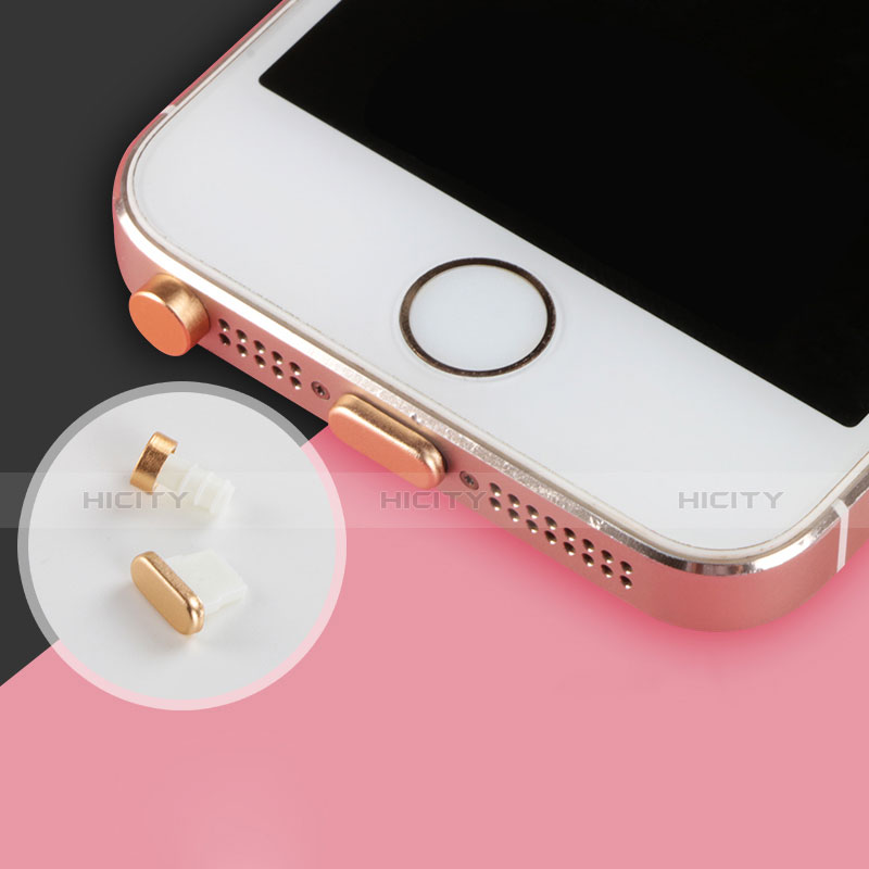 Apple iPhone 6 Plus用アンチ ダスト プラグ キャップ ストッパー Lightning USB J05 アップル ゴールド
