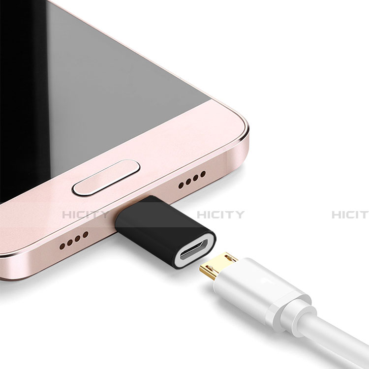 Apple iPhone 6S用Android Micro USB to Lightning USB アクティブ変換ケーブルアダプタ H01 アップル ブラック