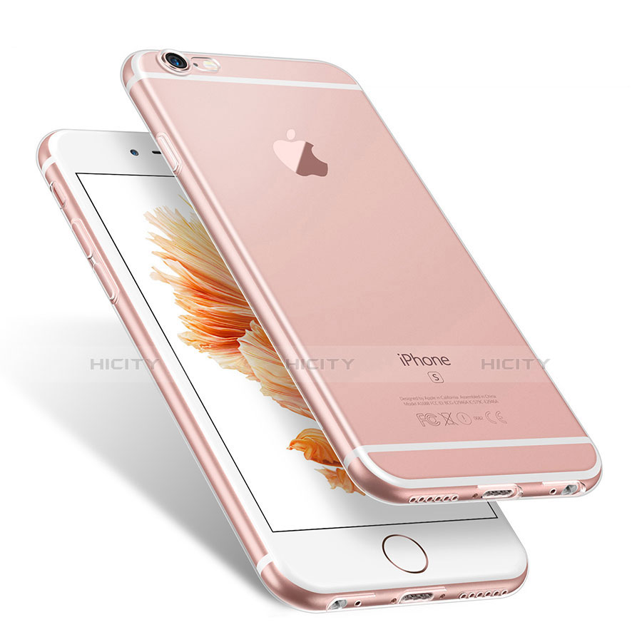 Apple iPhone 6S用極薄ソフトケース シリコンケース 耐衝撃 全面保護 クリア透明 H01 アップル クリア