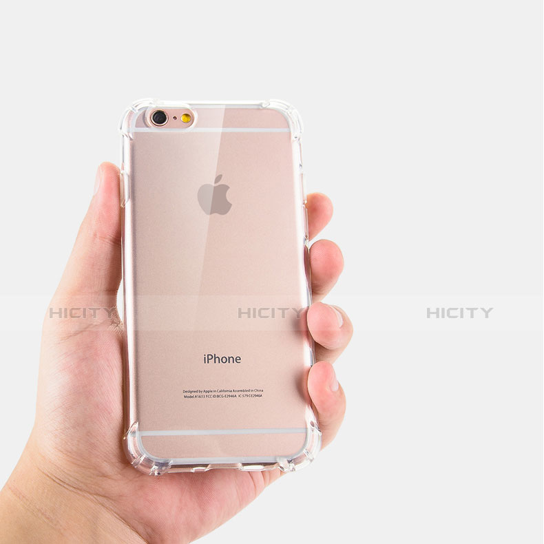Apple iPhone 6S用極薄ソフトケース シリコンケース 耐衝撃 全面保護 クリア透明 H04 アップル クリア
