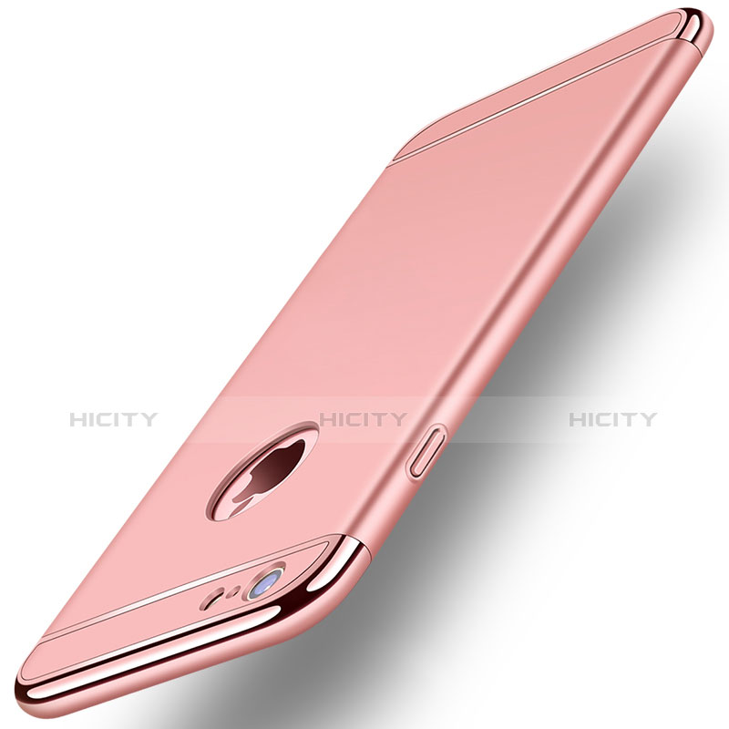 Apple iPhone 6S用ケース 高級感 手触り良い メタル兼プラスチック バンパー アップル ピンク
