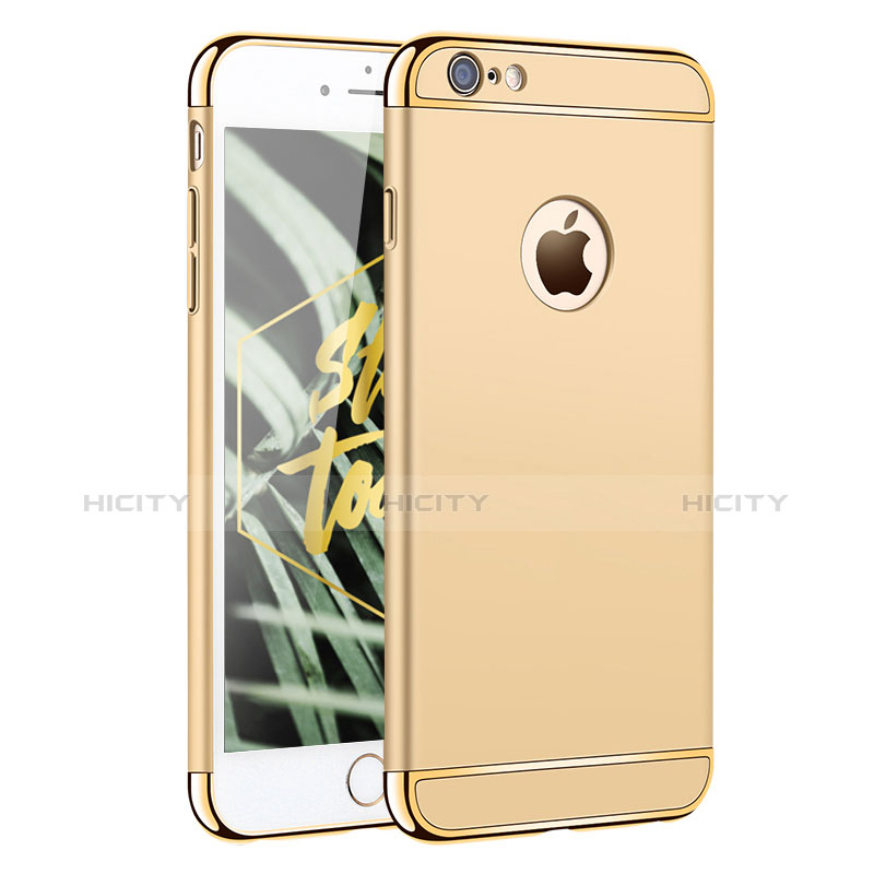 Apple iPhone 6S用ケース 高級感 手触り良い メタル兼プラスチック バンパー アップル ゴールド