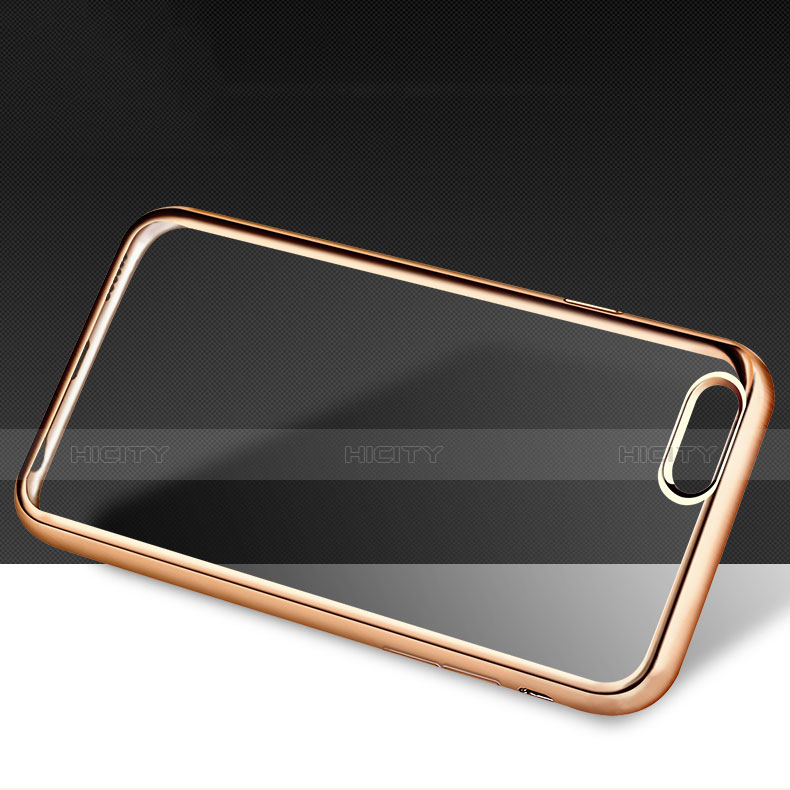 Apple iPhone 6S用極薄ソフトケース シリコンケース 耐衝撃 全面保護 クリア透明 H06 アップル ゴールド