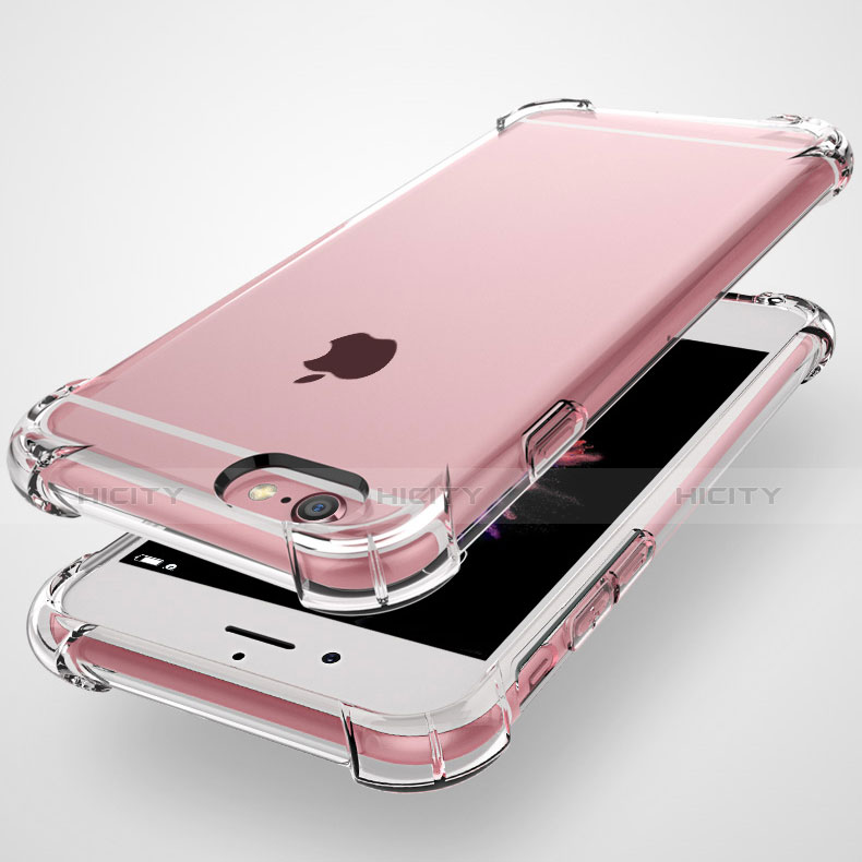 Apple iPhone 6S用極薄ソフトケース シリコンケース 耐衝撃 全面保護 クリア透明 H07 アップル クリア