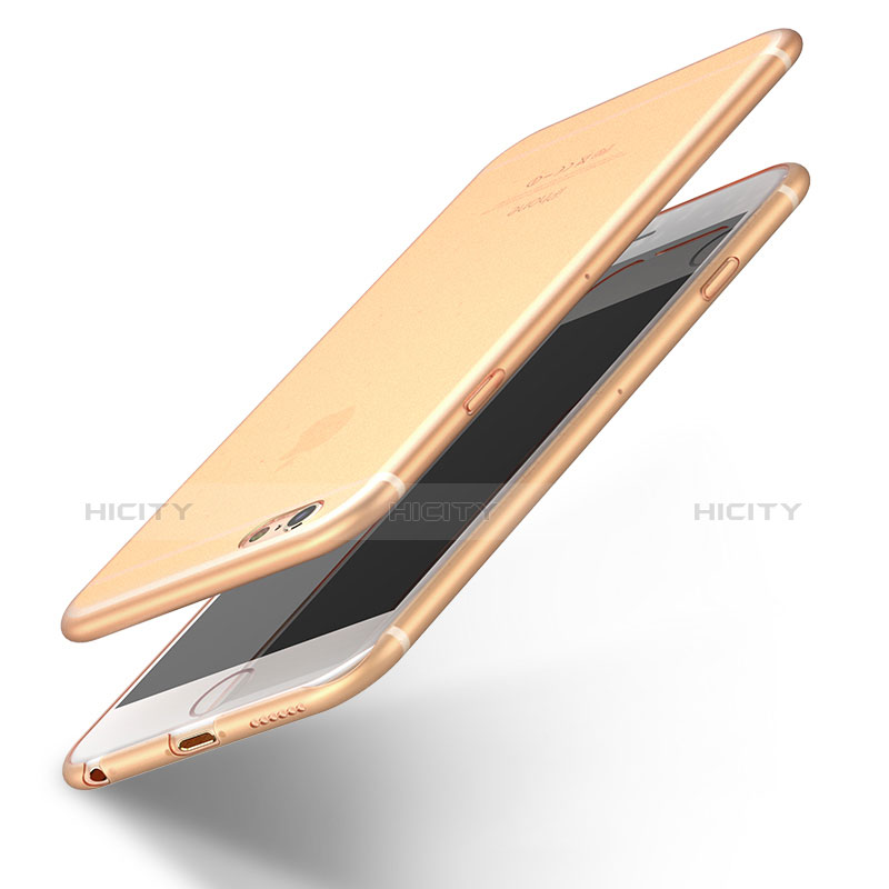 Apple iPhone 6S用極薄ソフトケース シリコンケース 耐衝撃 全面保護 U12 アップル ゴールド