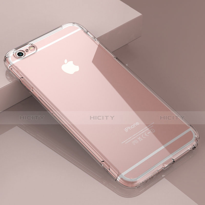 Apple iPhone 6S用極薄ソフトケース シリコンケース 耐衝撃 全面保護 クリア透明 T15 アップル クリア