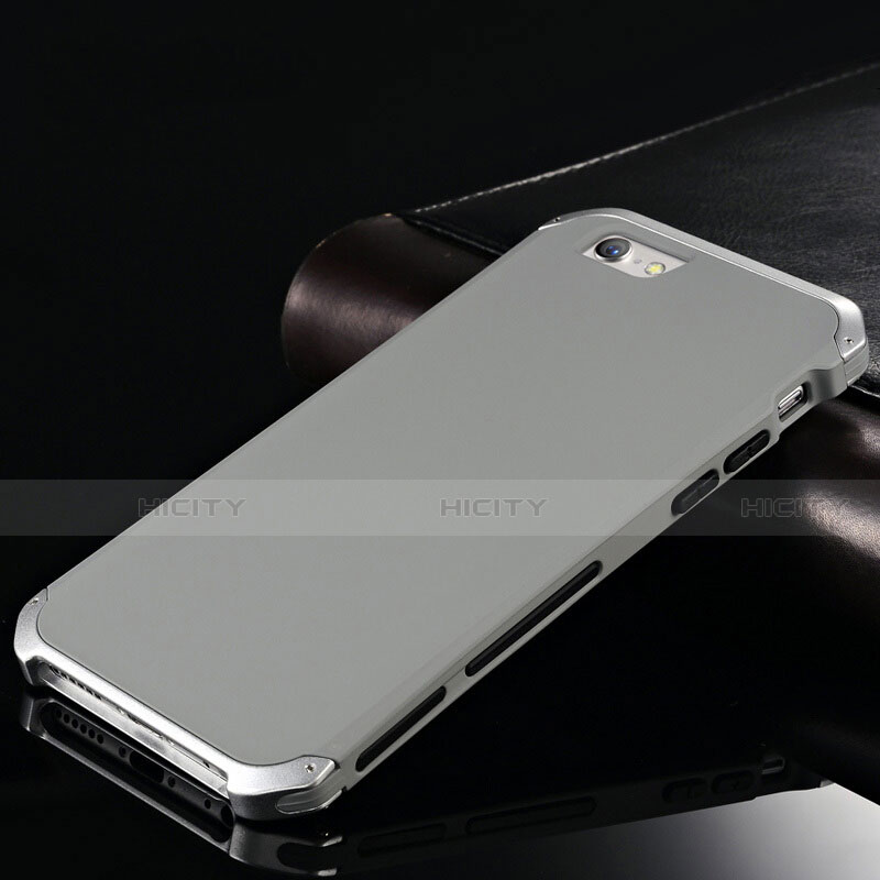 Apple iPhone 6S用ケース 高級感 手触り良い アルミメタル 製の金属製 カバー アップル グレー