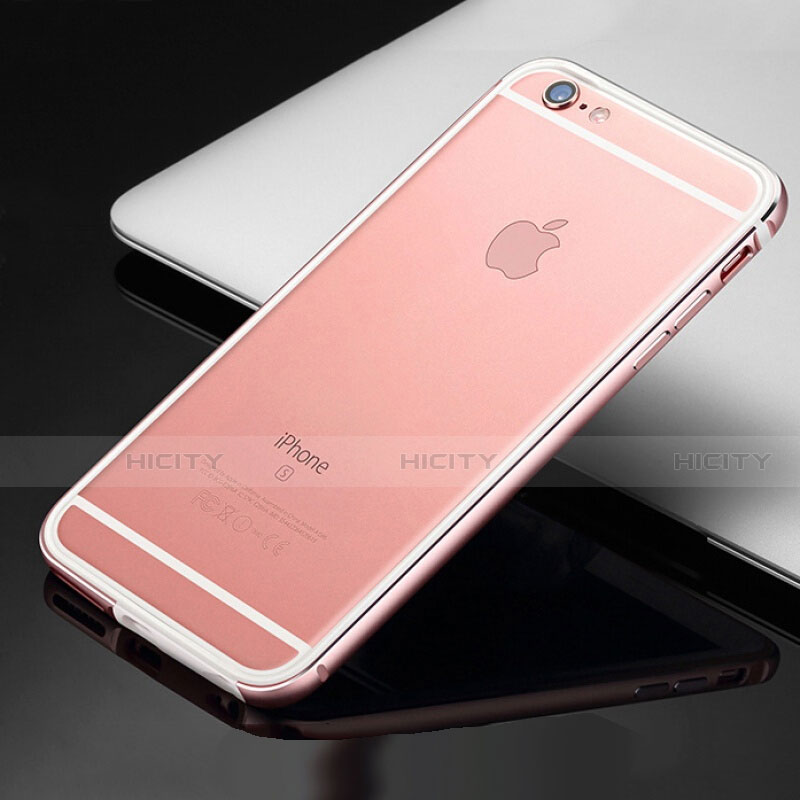 Apple iPhone 6S用ケース 高級感 手触り良い アルミメタル 製の金属製 バンパー カバー アップル ローズゴールド