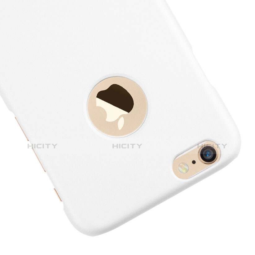 Apple iPhone 6S用ハードケース プラスチック 質感もマット ロゴを表示します アップル ホワイト