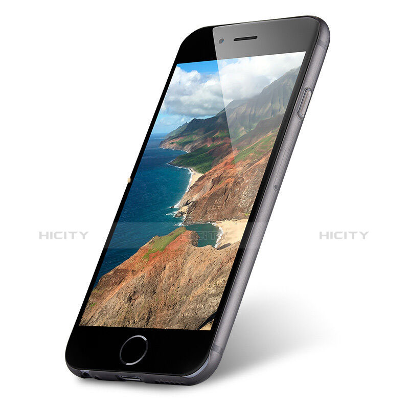 Apple iPhone 6S用極薄ケース クリア透明 質感もマット アップル ダークグレー