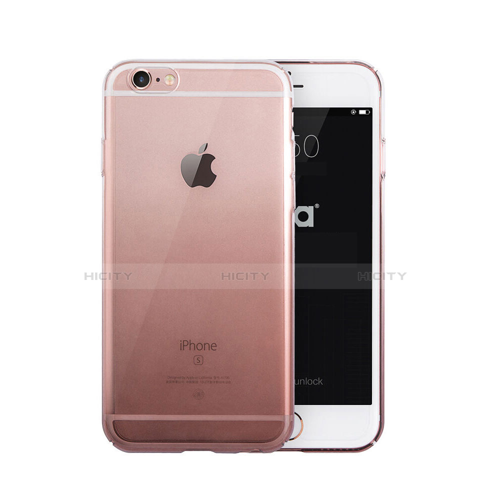 Apple iPhone 6S用極薄ソフトケース グラデーション 勾配色 クリア透明 Z01 アップル グレー