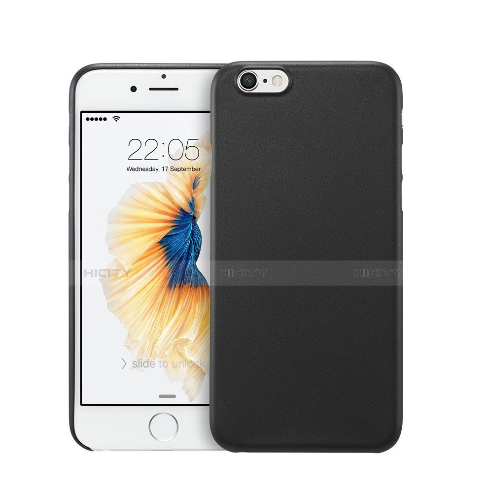 Apple iPhone 6S用極薄ハードケース プラスチック 質感もマット G02 アップル ブラック