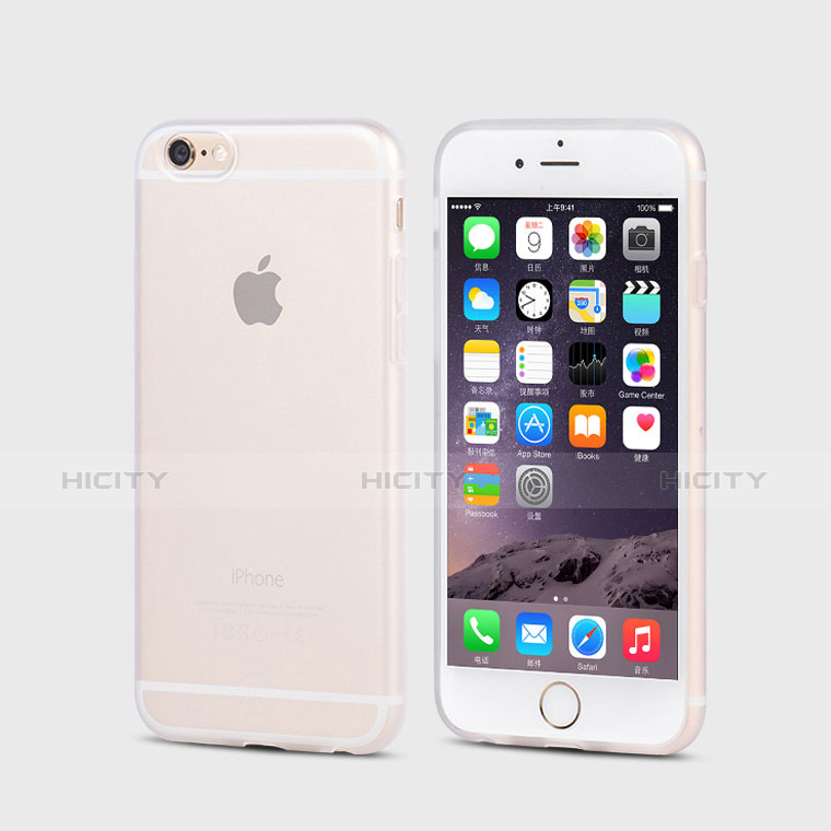Apple iPhone 6S用シリコンケース ソフトタッチラバー 質感もマット アップル ホワイト