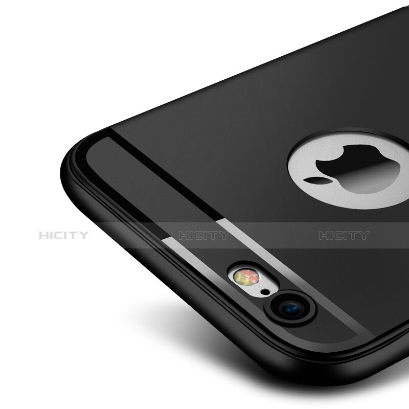 Apple iPhone 6S用極薄ソフトケース シリコンケース 耐衝撃 全面保護 アップル ブラック