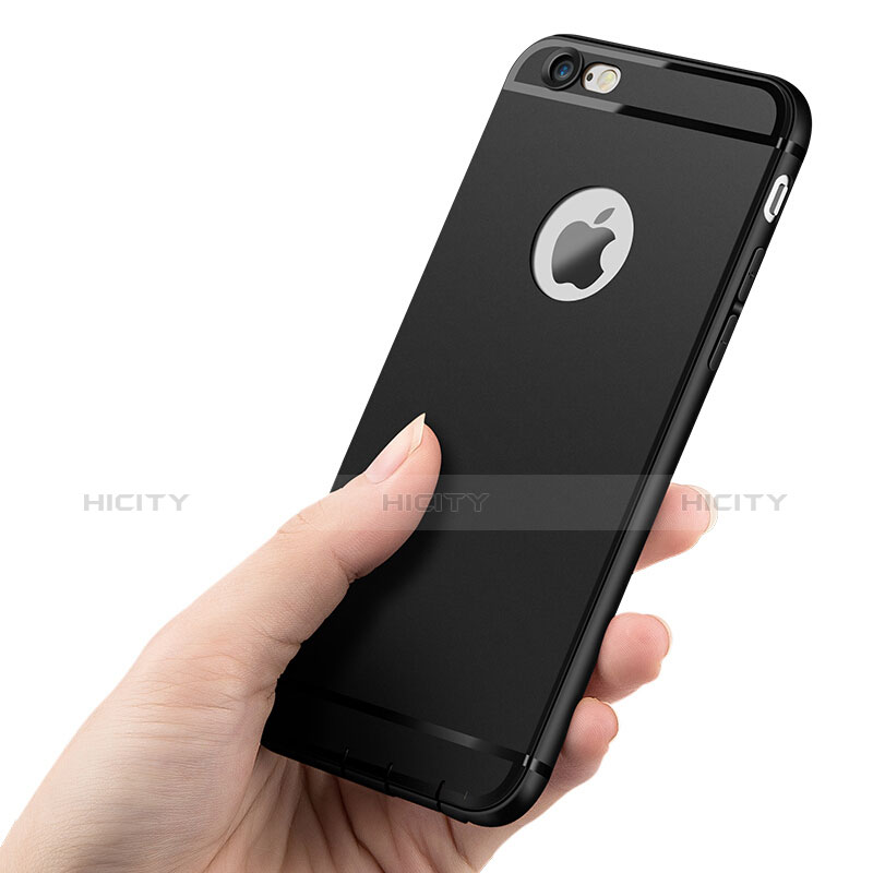 Apple iPhone 6S用極薄ソフトケース シリコンケース 耐衝撃 全面保護 アップル ブラック