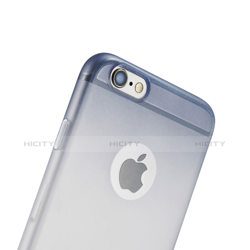 Apple iPhone 6S用極薄ソフトケース グラデーション 勾配色 クリア透明 G01 アップル ネイビー