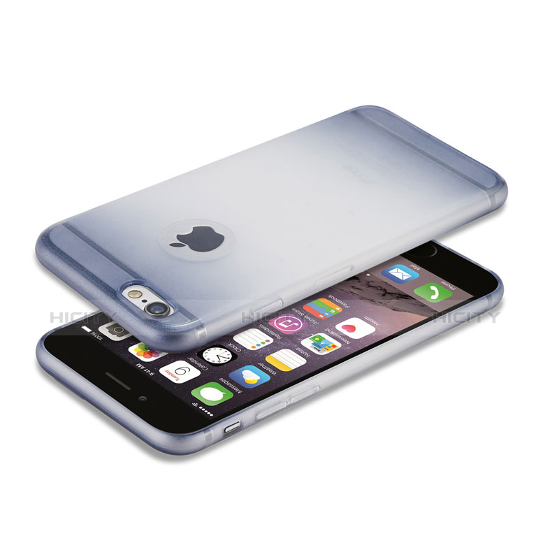 Apple iPhone 6S用極薄ソフトケース グラデーション 勾配色 クリア透明 G01 アップル ネイビー