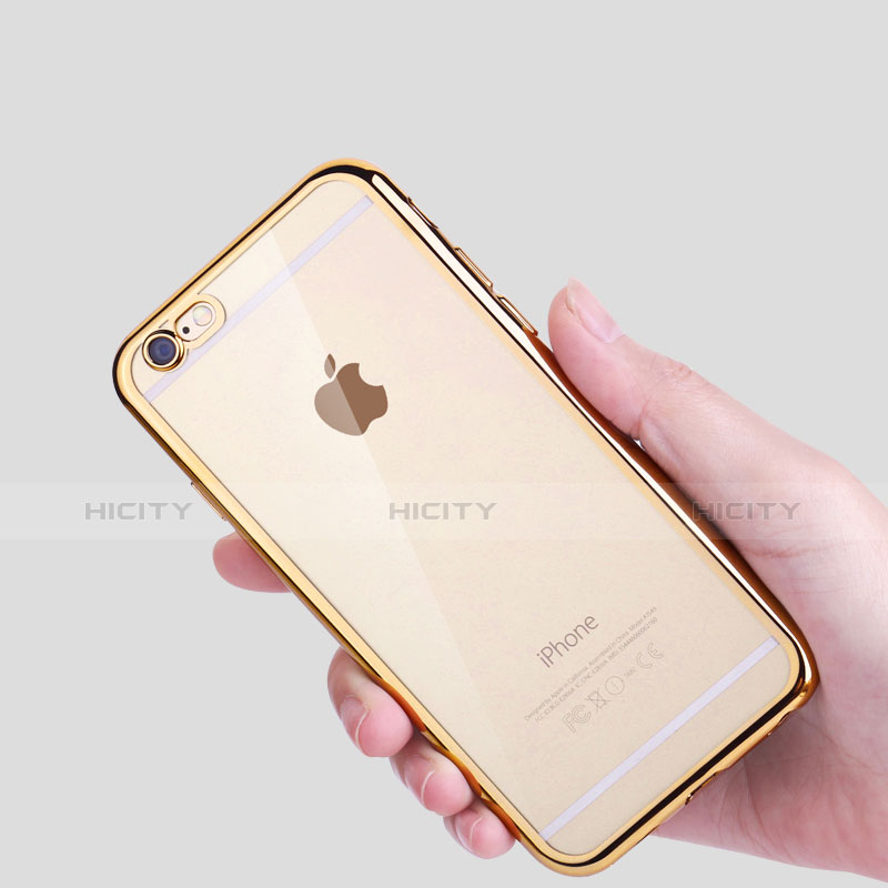 Apple iPhone 6S用極薄ソフトケース シリコンケース 耐衝撃 全面保護 クリア透明 H16 アップル 