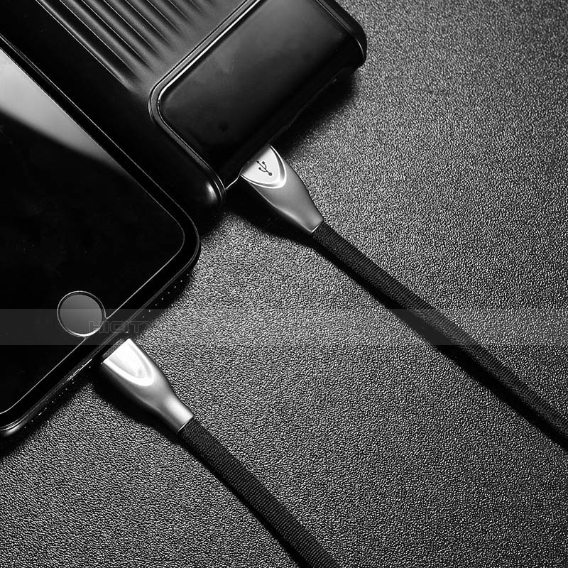 Apple iPhone 6S Plus用USBケーブル 充電ケーブル D05 アップル ブラック