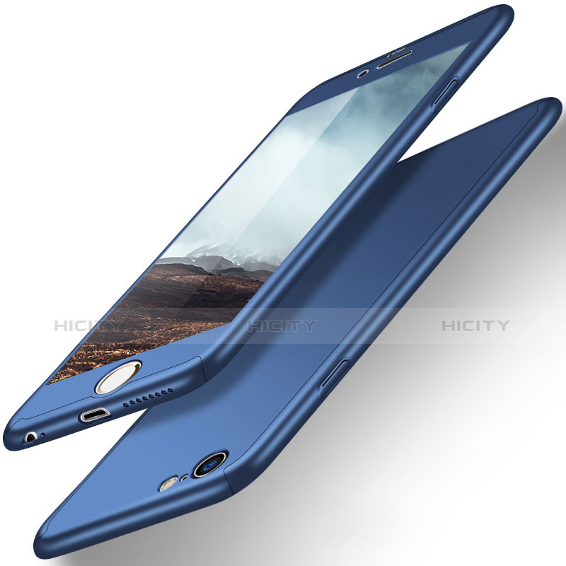 Apple iPhone 6S Plus用ハードケース プラスチック 質感もマット 前面と背面 360度 フルカバー アップル ネイビー