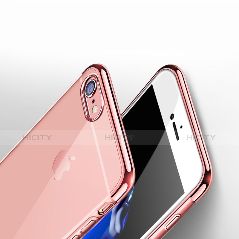 Apple iPhone 6S Plus用極薄ソフトケース シリコンケース 耐衝撃 全面保護 クリア透明 H09 アップル ピンク