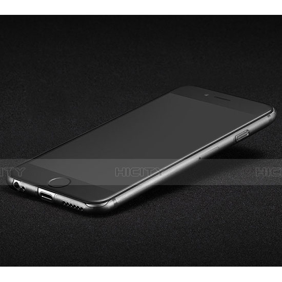 Apple iPhone 6S Plus用極薄ケース クリア透明 質感もマット アップル ダークグレー