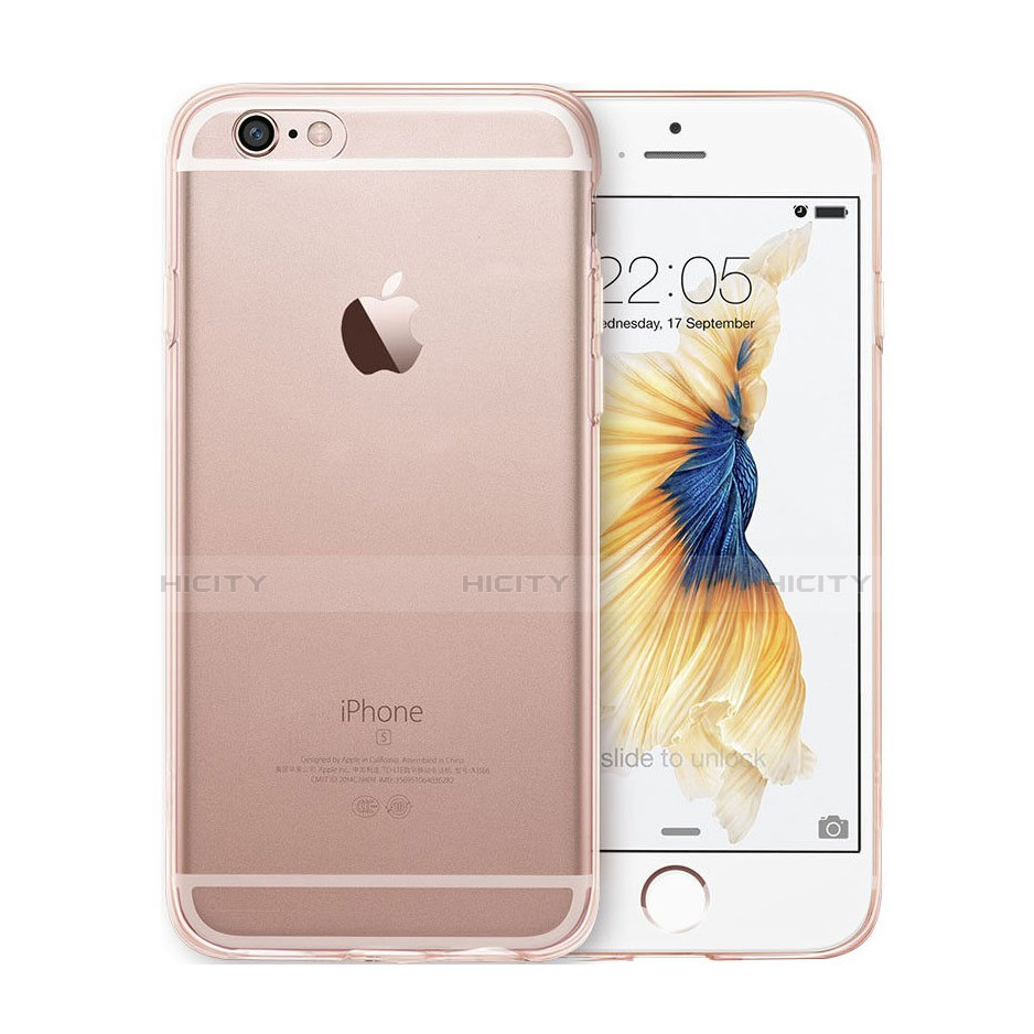 Apple iPhone 6S Plus用極薄ソフトケース シリコンケース 耐衝撃 全面保護 クリア透明 アップル ローズゴールド