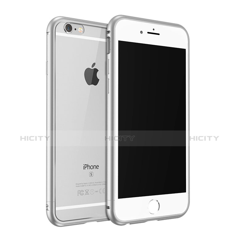 Apple iPhone 6S Plus用ケース 高級感 手触り良い アルミメタル 製の金属製 バンパー アップル シルバー