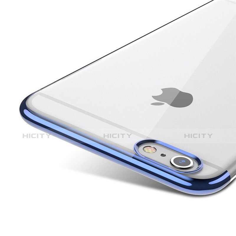 Apple iPhone 6S Plus用極薄ケース プラスチック クリア透明 T01 アップル ネイビー