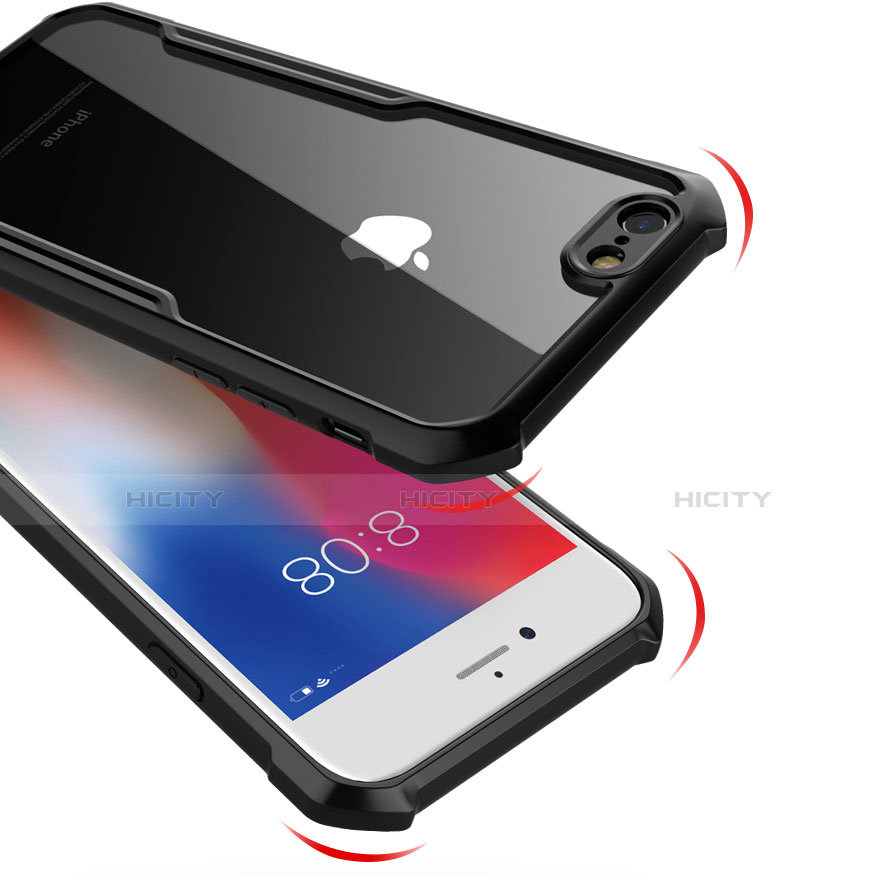 Apple iPhone 6S Plus用ハイブリットバンパーケース クリア透明 プラスチック 鏡面 カバー アップル 