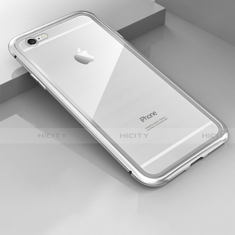 Apple iPhone 6S Plus用ケース 高級感 手触り良い アルミメタル 製の金属製 360度 フルカバーバンパー 鏡面 カバー M01 アップル 