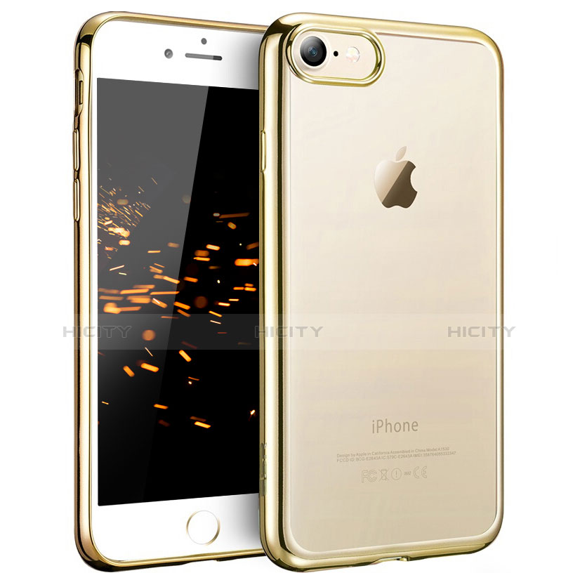 Apple iPhone 7用極薄ソフトケース シリコンケース 耐衝撃 全面保護 クリア透明 H07 アップル クリア