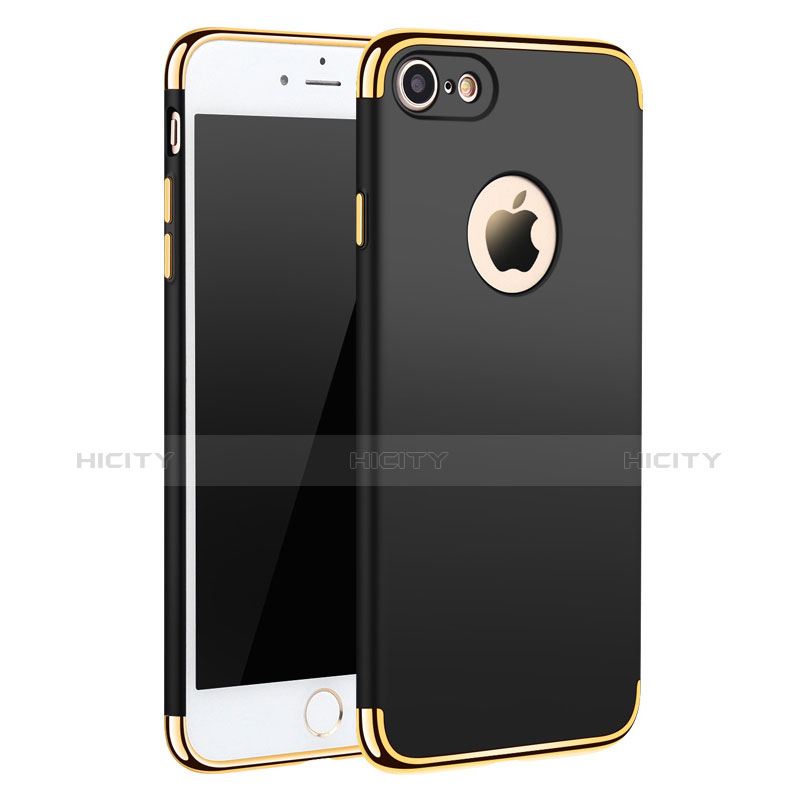 Apple iPhone 7用ケース 高級感 手触り良い メタル兼プラスチック バンパー M01 アップル ブラック