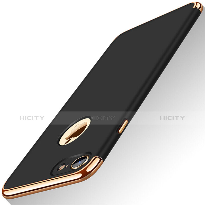 Apple iPhone 7用ケース 高級感 手触り良い メタル兼プラスチック バンパー M01 アップル ブラック