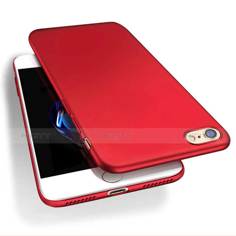 Apple iPhone 7用ハードケース プラスチック 質感もマット Q03 アップル レッド