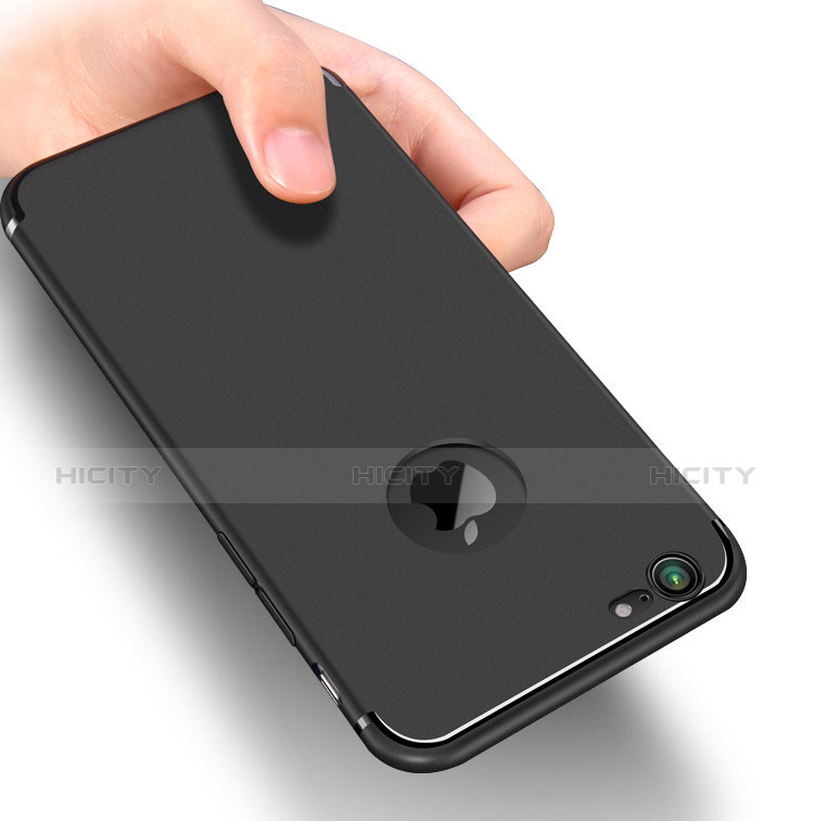 Apple iPhone 7用極薄ソフトケース シリコンケース 耐衝撃 全面保護 Q04 アップル ブラック