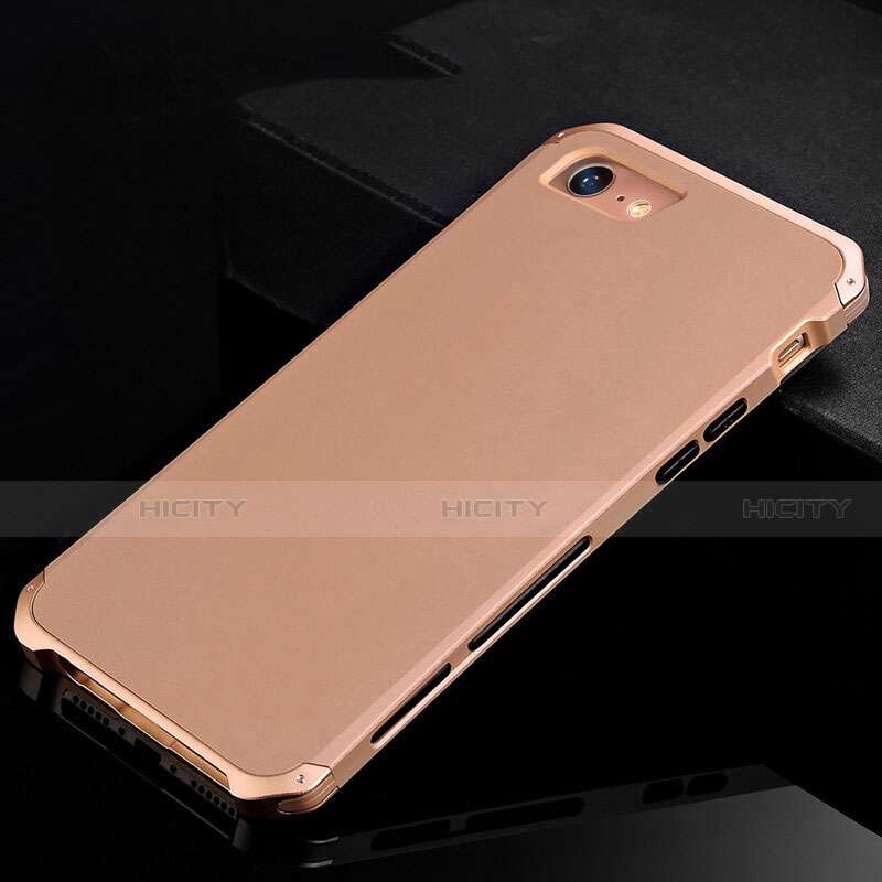Apple iPhone 7用ケース 高級感 手触り良い アルミメタル 製の金属製 カバー アップル ゴールド