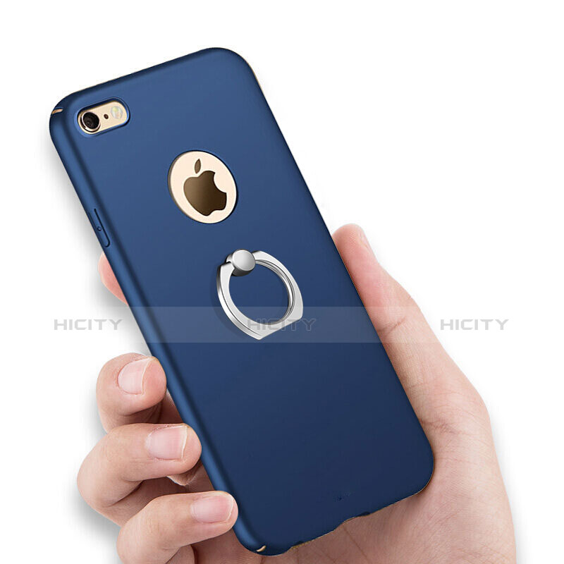 Apple iPhone 7用ハードケース プラスチック ロゴを表示します アンド指輪 質感もマット アップル ネイビー