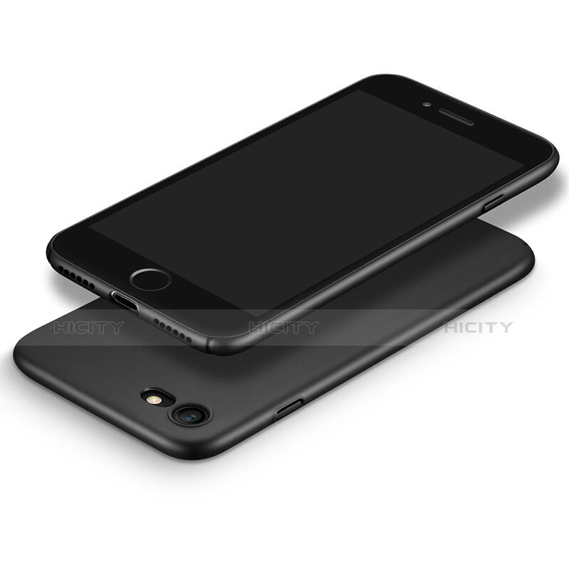 Apple iPhone 7用ハードケース プラスチック 質感もマット アップル ブラック