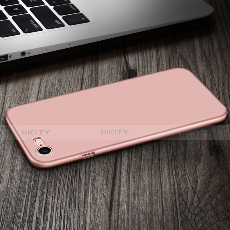 Apple iPhone 7用ハードケース プラスチック 質感もマット アンド指輪 アップル ピンク