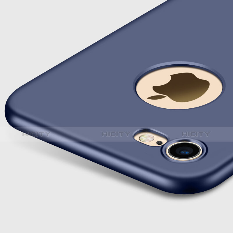 Apple iPhone 7用ハードケース プラスチック 質感もマット ロゴを表示します アンド指輪 アップル ネイビー