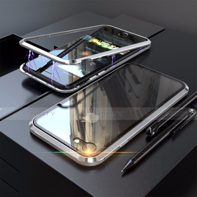 Apple iPhone 7用ケース 高級感 手触り良い アルミメタル 製の金属製 360度 フルカバーバンパー 鏡面 カバー M01 アップル 