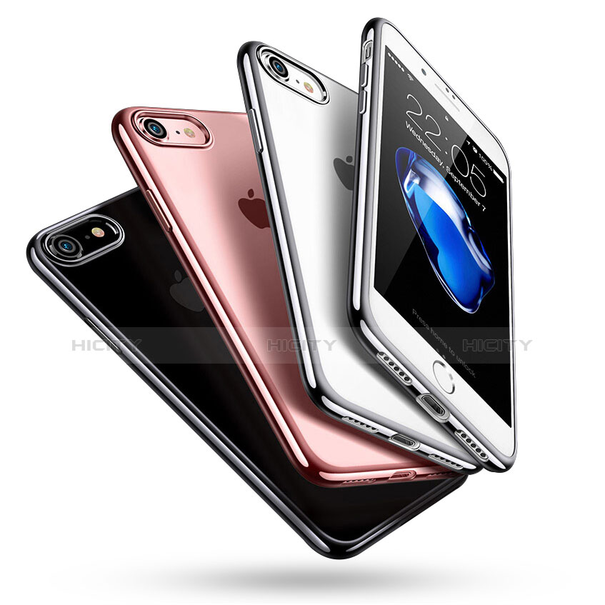 Apple iPhone 7用極薄ソフトケース シリコンケース 耐衝撃 全面保護 クリア透明 C01 アップル 
