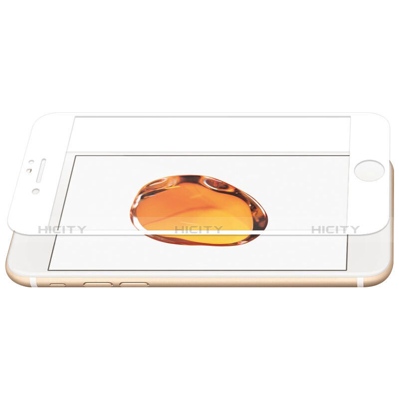 Apple iPhone 7用強化ガラス フル液晶保護フィルム F18 アップル ホワイト