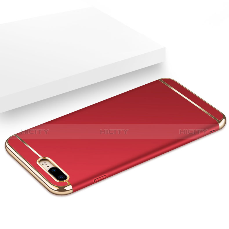 Apple iPhone 7 Plus用ケース 高級感 手触り良い メタル兼プラスチック バンパー F06 アップル レッド
