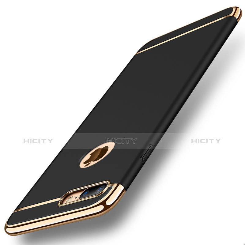 Apple iPhone 7 Plus用ケース 高級感 手触り良い メタル兼プラスチック バンパー M01 アップル ブラック